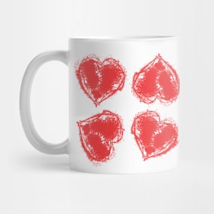 paint splater hearts Mug